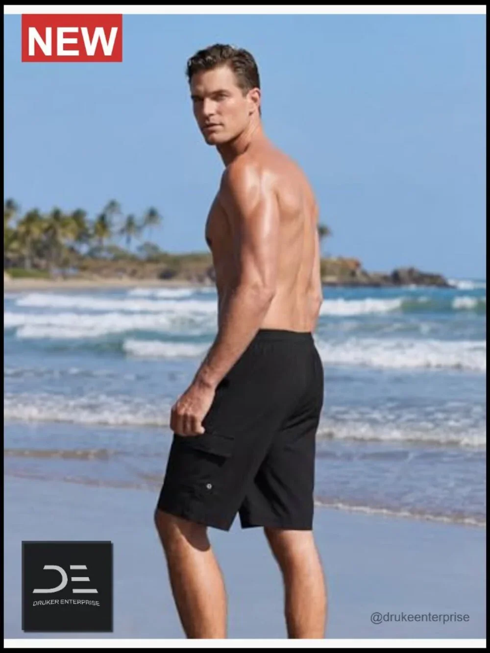 Men's Swim Trunks with Compression Liner Quick Dry Board Shorts with Pockets
